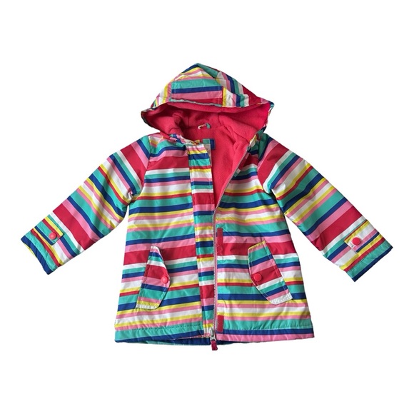 CARTER’S Striped Fleece Lined Hooded Transition Spring Fall Jacket Size 5 - Picture 4 of 7
